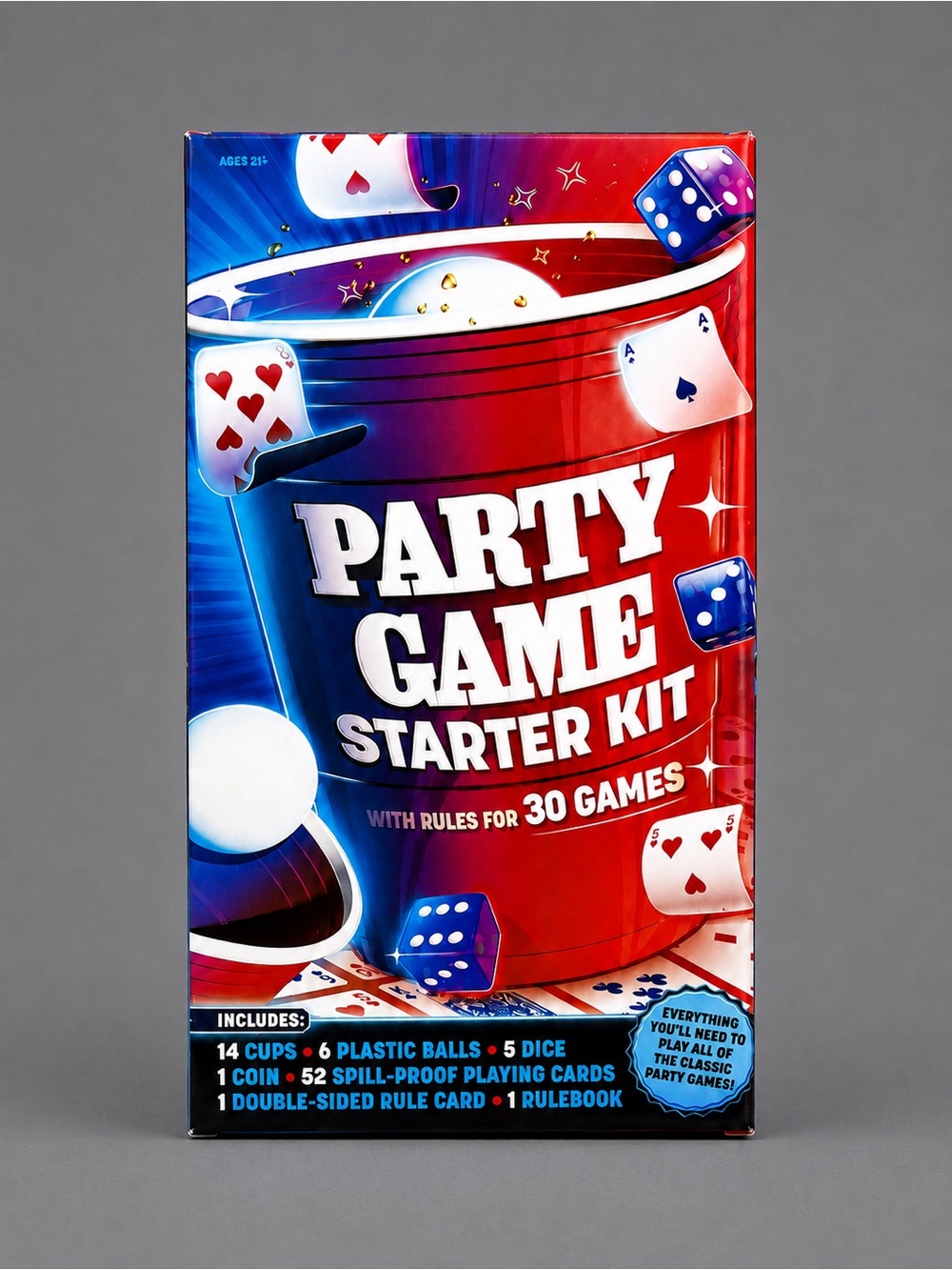 Party Game Starter Kit - Red and Blue -